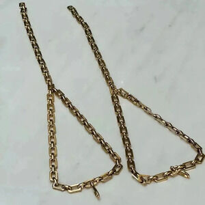 Lot of 2 - Estate Chunky Textured Gold Toned Chain. Approx 12”
